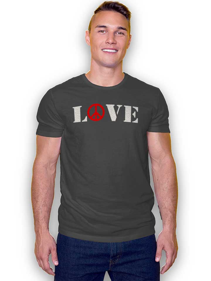 love-peace-t-shirt dunkelgrau 2