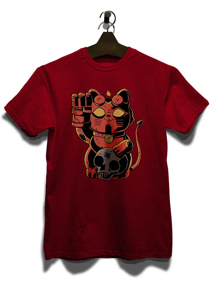 lucky-hell-cat-t-shirt bordeaux 3