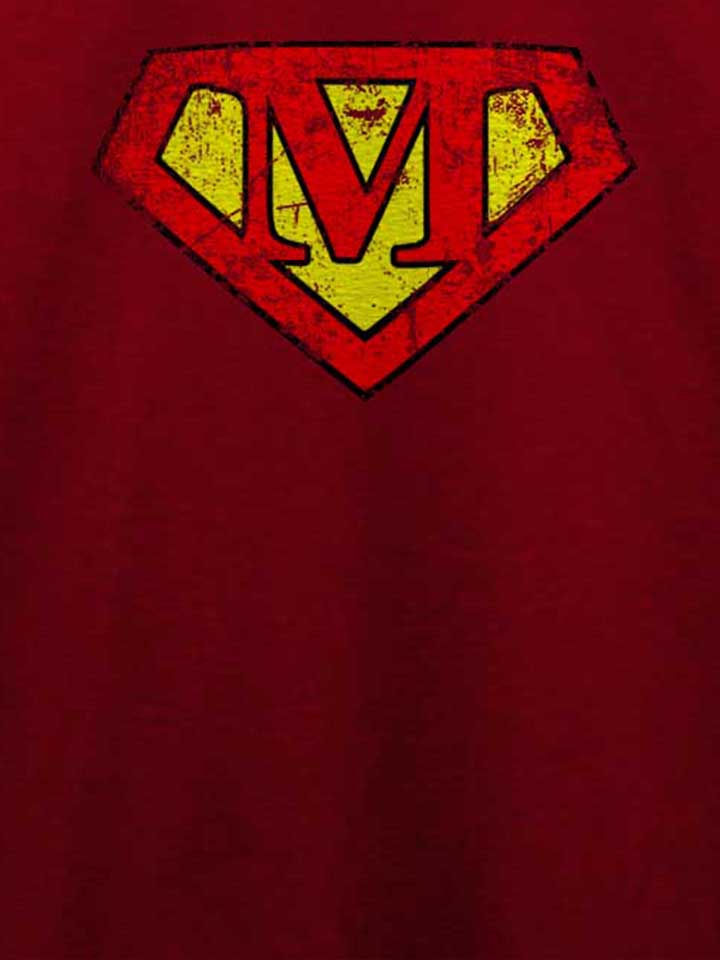 m-buchstabe-logo-vintage-t-shirt bordeaux 4