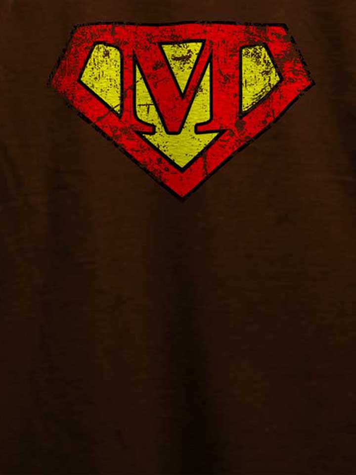 m-buchstabe-logo-vintage-t-shirt braun 4