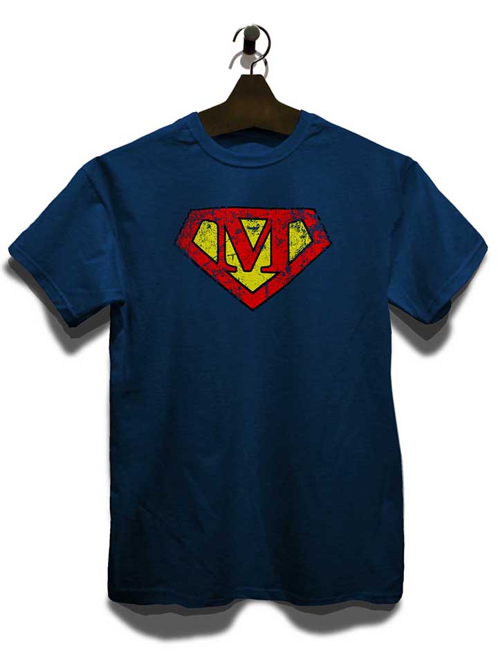m-buchstabe-logo-vintage-t-shirt dunkelblau 3