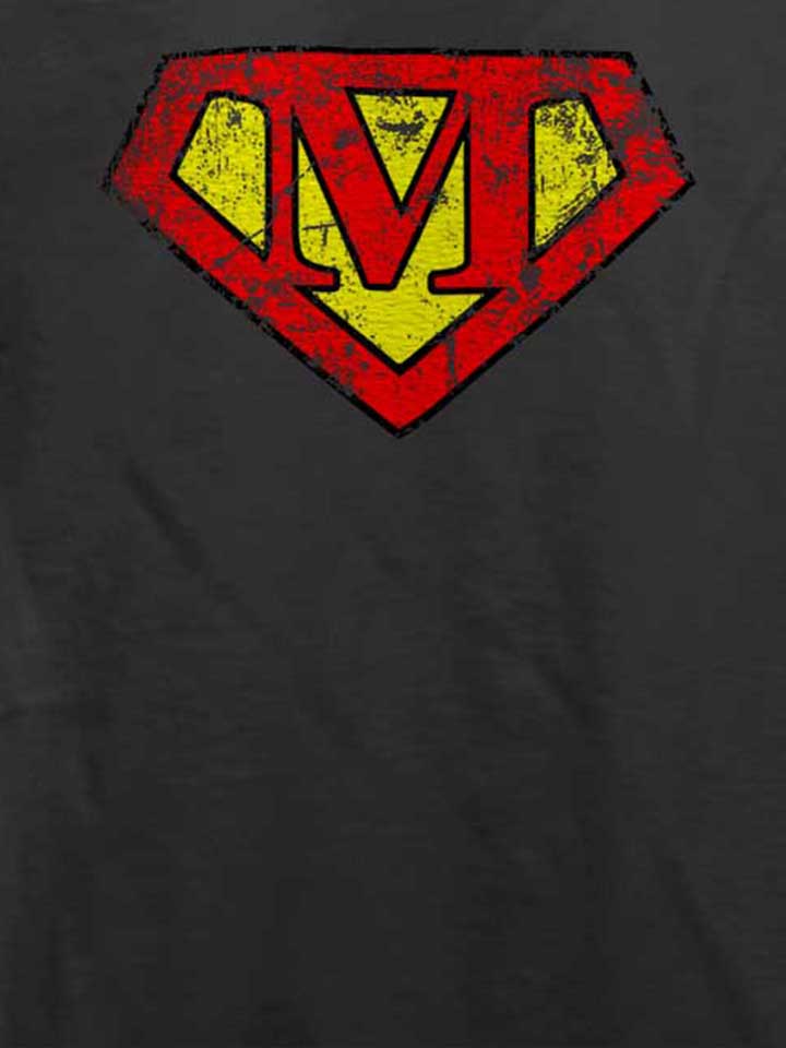 m-buchstabe-logo-vintage-t-shirt dunkelgrau 4