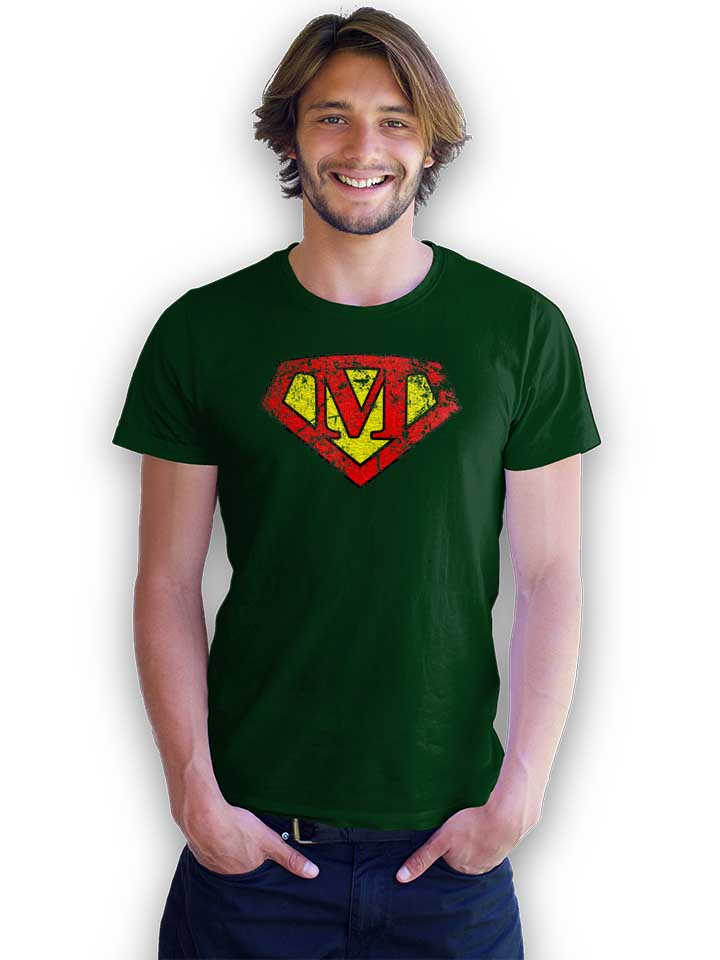 m-buchstabe-logo-vintage-t-shirt dunkelgruen 2