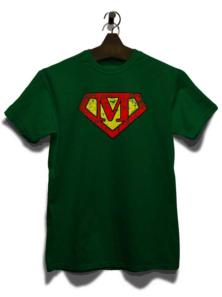 m-buchstabe-logo-vintage-t-shirt dunkelgruen 3