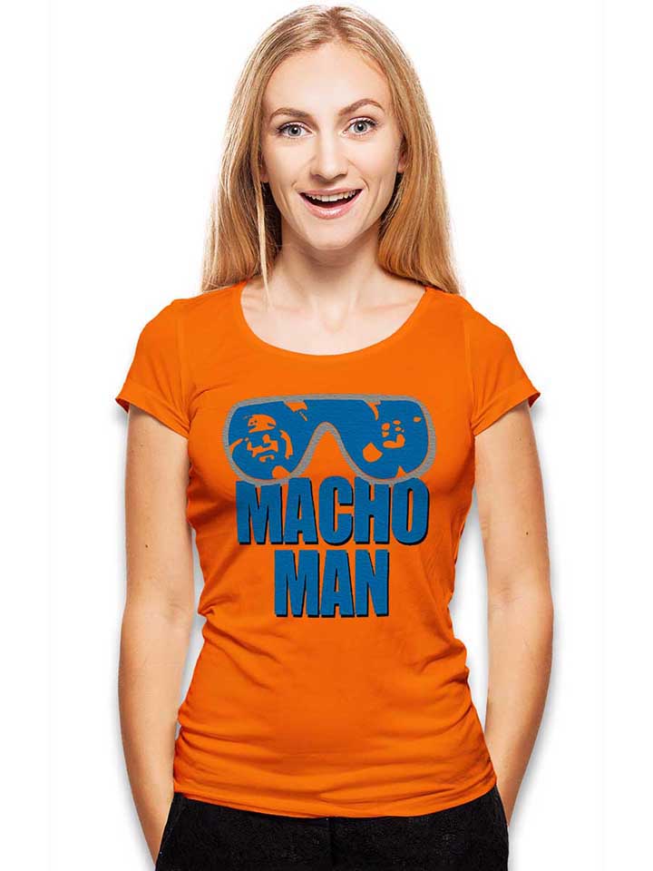 macho-man-damen-t-shirt orange 2