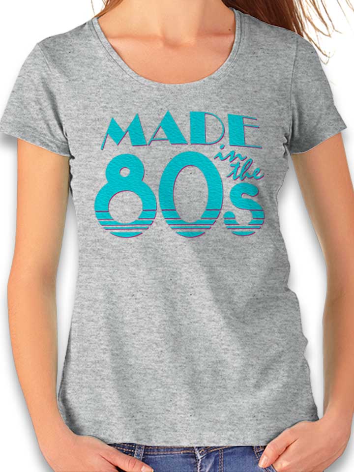 made-in-the-eighties-damen-t-shirt grau-meliert 1
