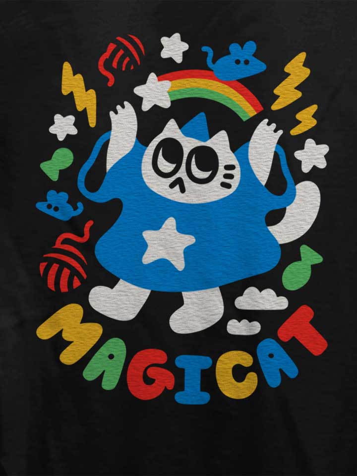 magic-cat-damen-t-shirt schwarz 4