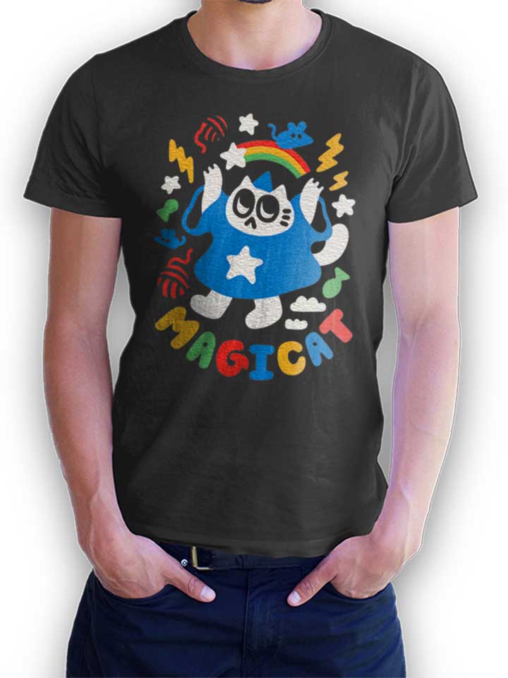 Magic Cat T-Shirt dunkelgrau L