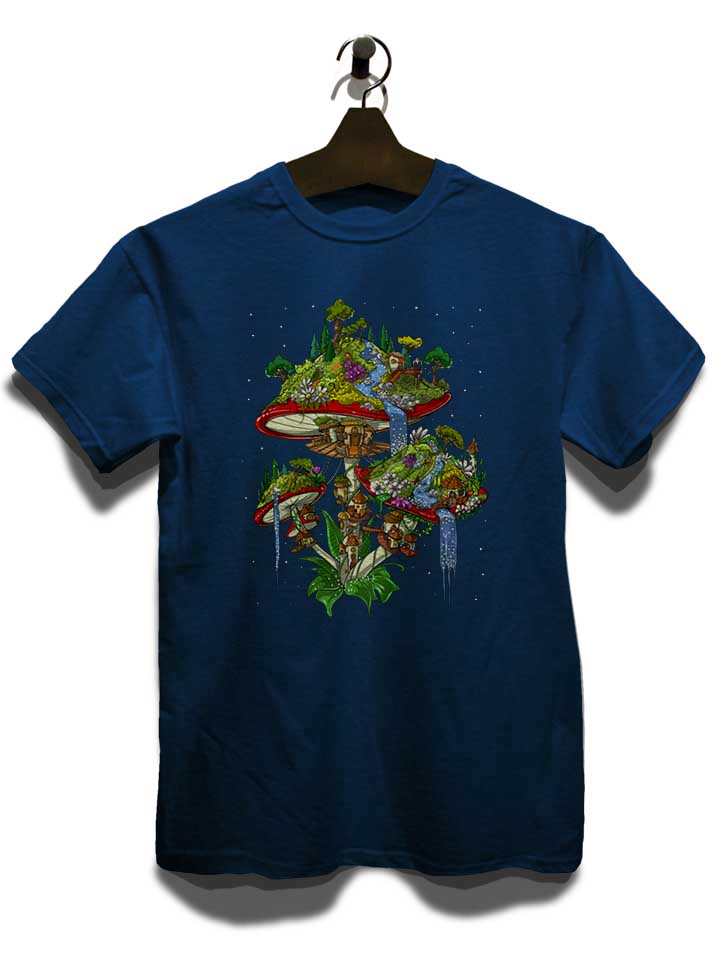 magic-mushrooms-island-t-shirt dunkelblau 3
