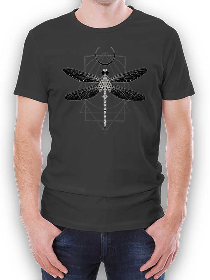 Magical Cosmic Dragonfly T-Shirt dunkelgrau L