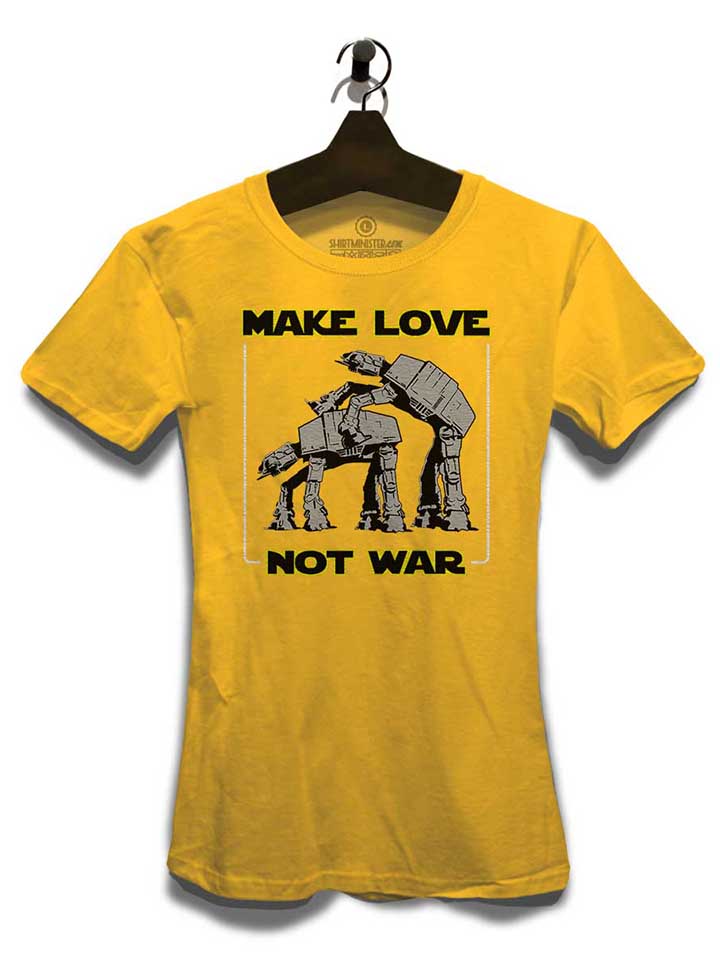 make-love-not-war-at-at-damen-t-shirt gelb 3