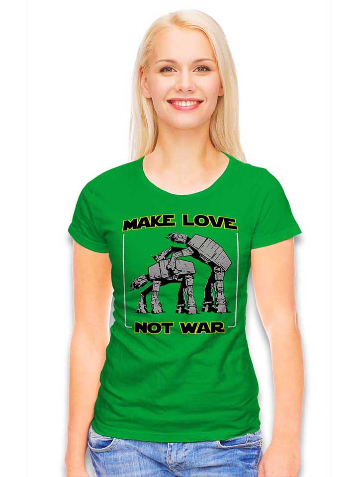 make-love-not-war-at-at-damen-t-shirt gruen 2