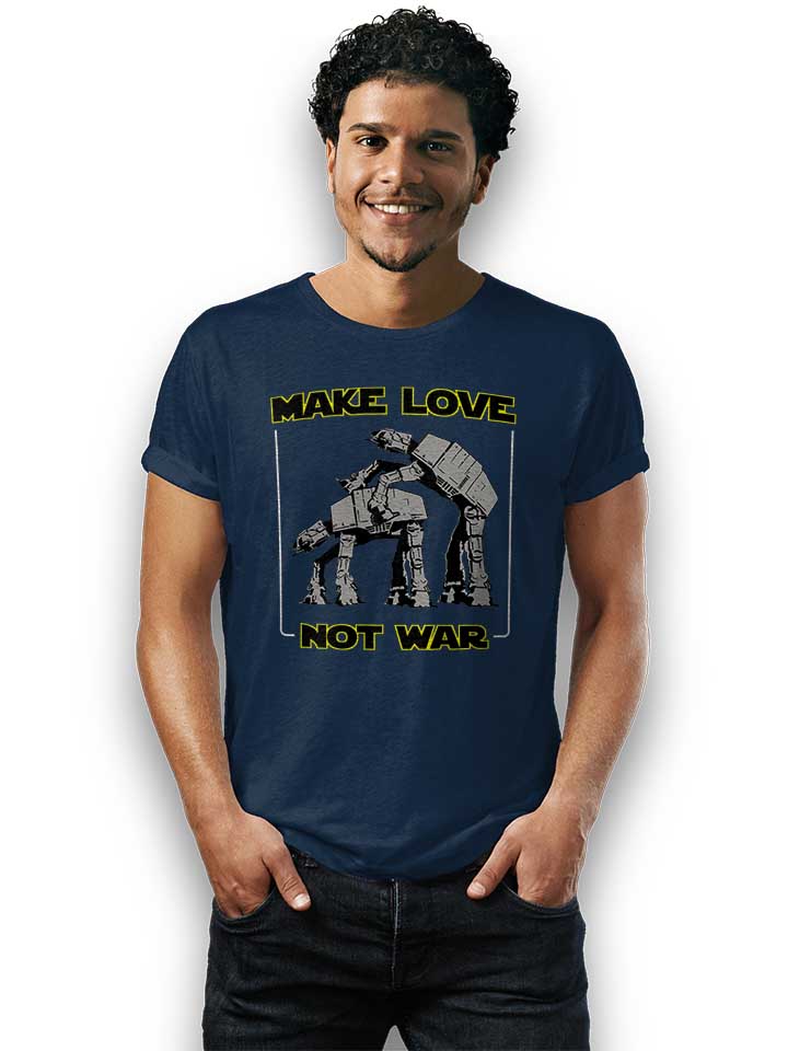 make-love-not-war-at-at-t-shirt dunkelblau 2