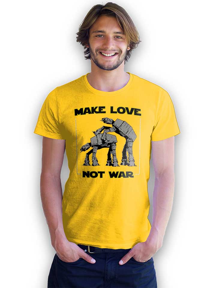 make-love-not-war-at-at-t-shirt gelb 2