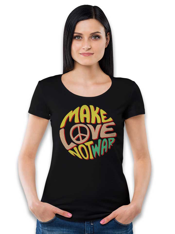 make-love-not-war-damen-t-shirt schwarz 2
