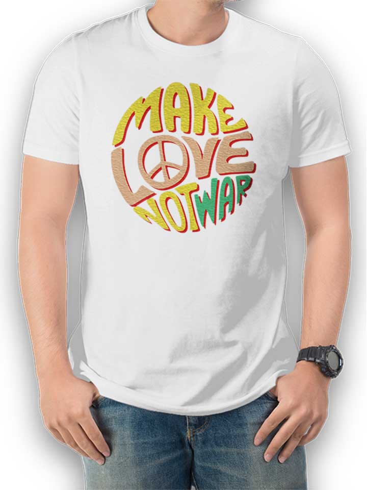 make-love-not-war-t-shirt weiss 1