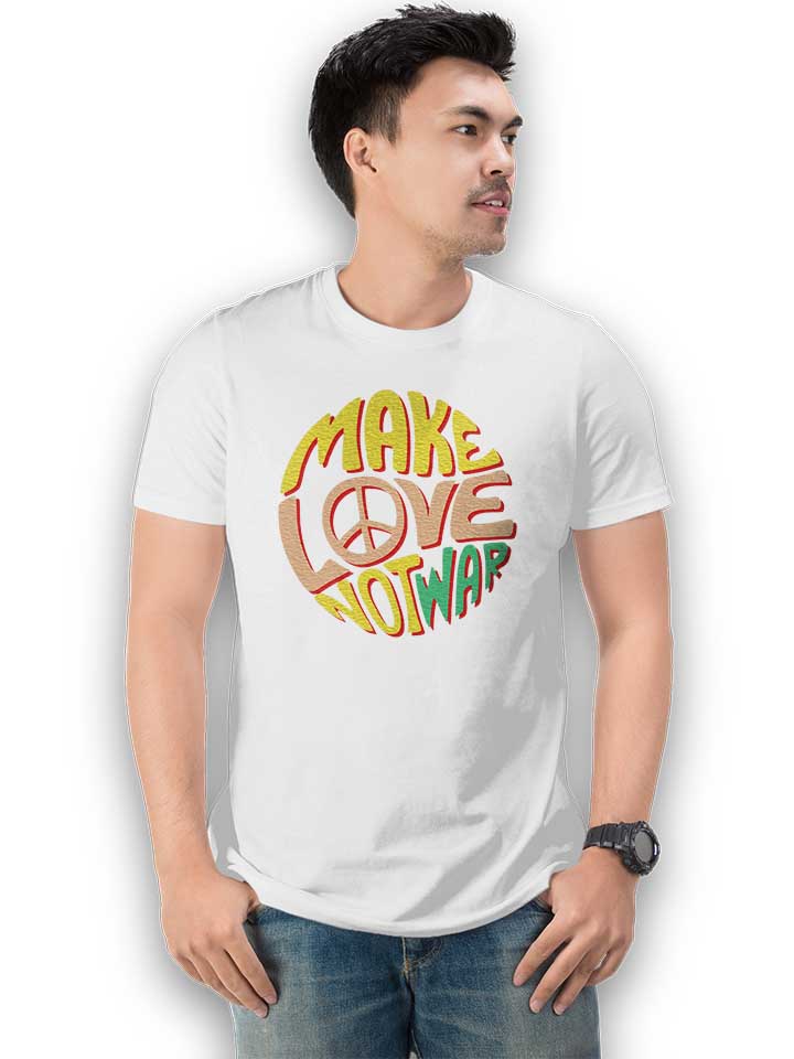 make-love-not-war-t-shirt weiss 2