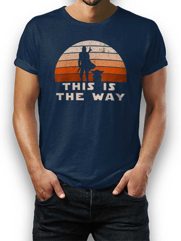 Mando This Is The Way Sunset T-Shirt navy L