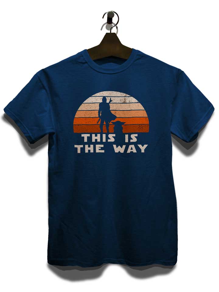 mando-this-is-the-way-sunset-t-shirt dunkelblau 3