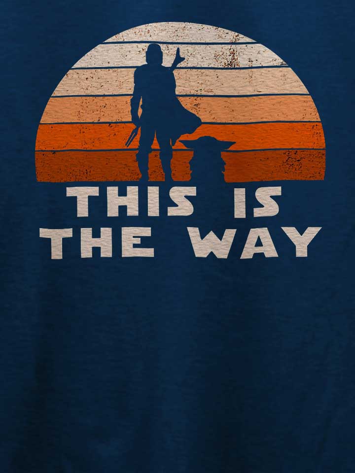 mando-this-is-the-way-sunset-t-shirt dunkelblau 4