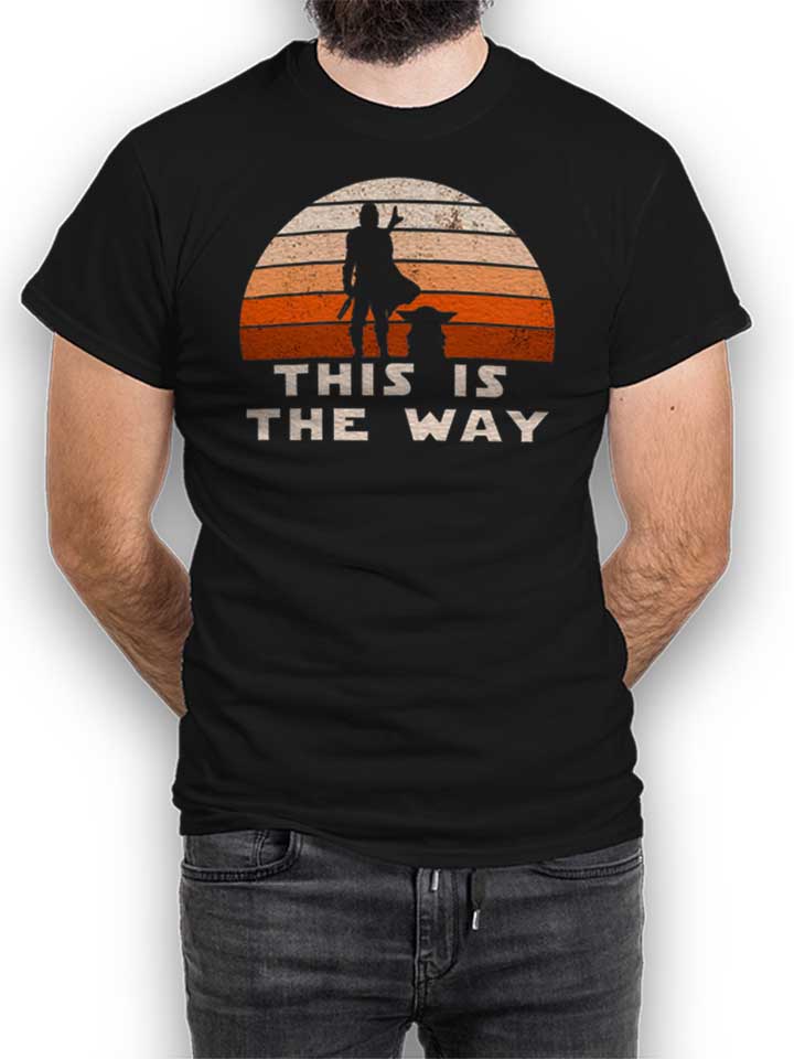 mando-this-is-the-way-sunset-t-shirt schwarz 1