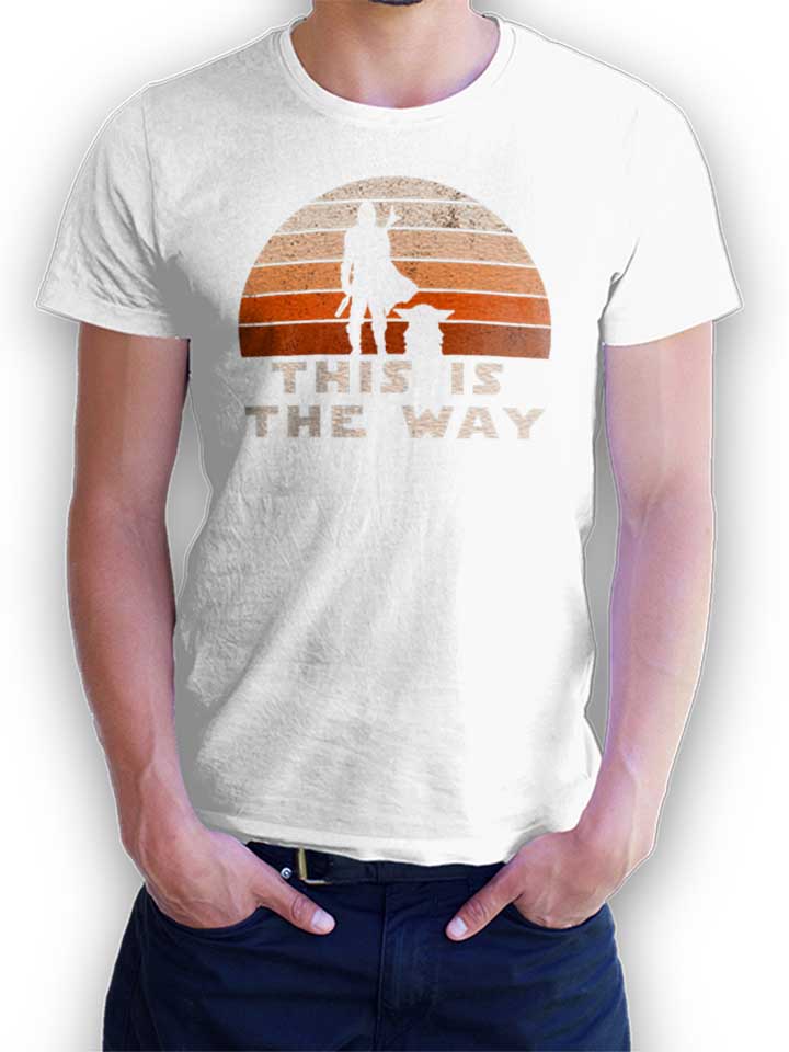 mando-this-is-the-way-sunset-t-shirt weiss 1
