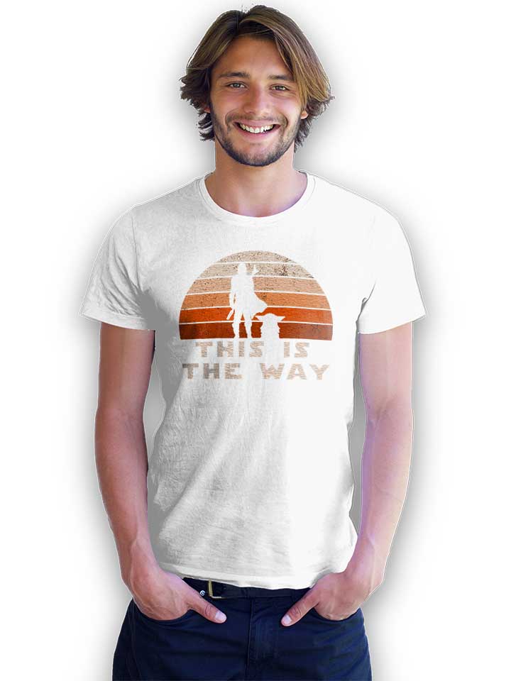 mando-this-is-the-way-sunset-t-shirt weiss 2
