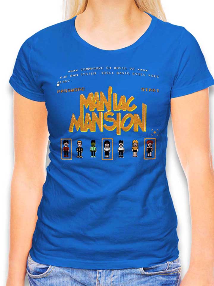 maniac-mansion-damen-t-shirt royal 1