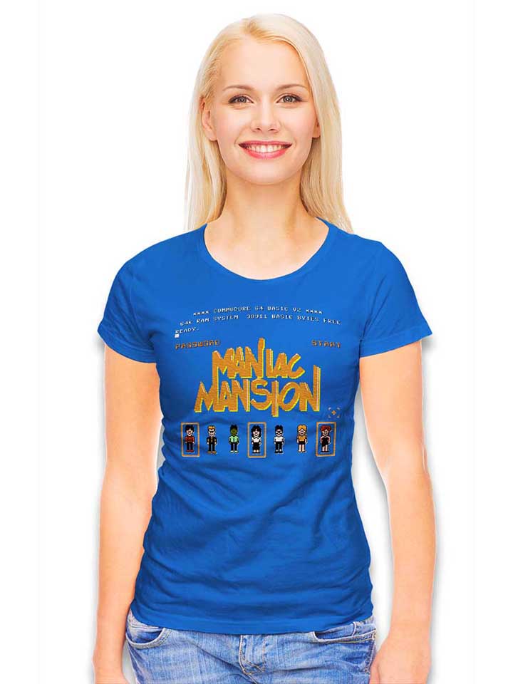 maniac-mansion-damen-t-shirt royal 2
