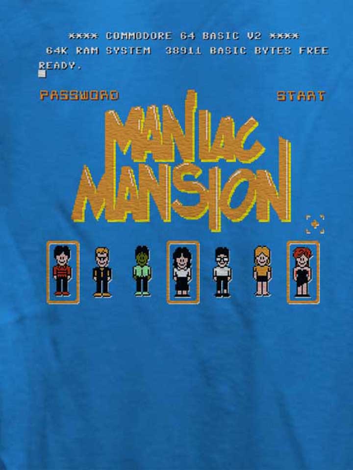 maniac-mansion-damen-t-shirt royal 4