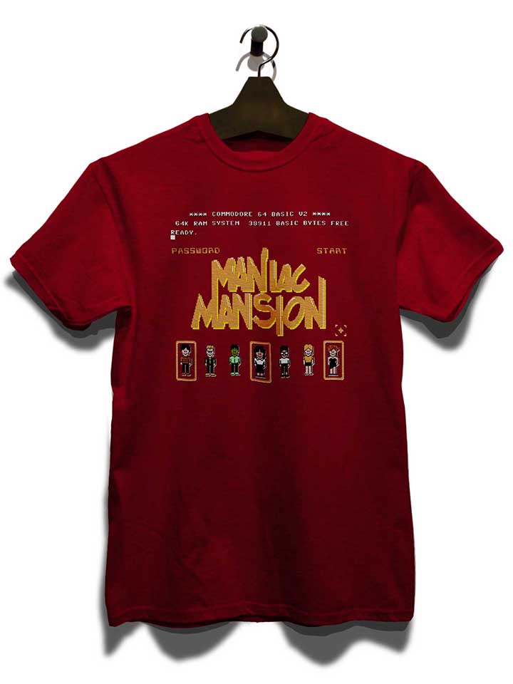 maniac-mansion-t-shirt bordeaux 3
