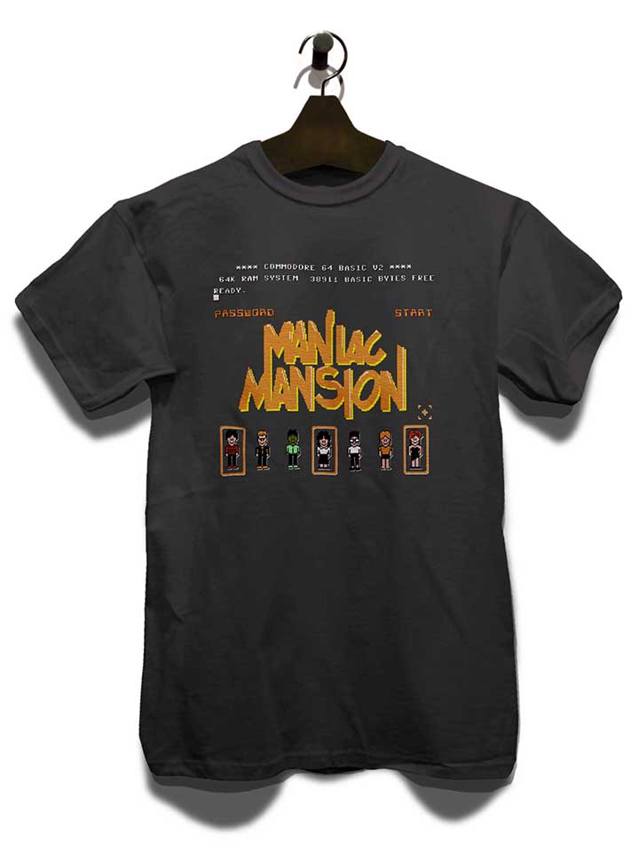maniac-mansion-t-shirt dunkelgrau 3