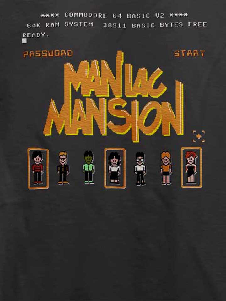 maniac-mansion-t-shirt dunkelgrau 4
