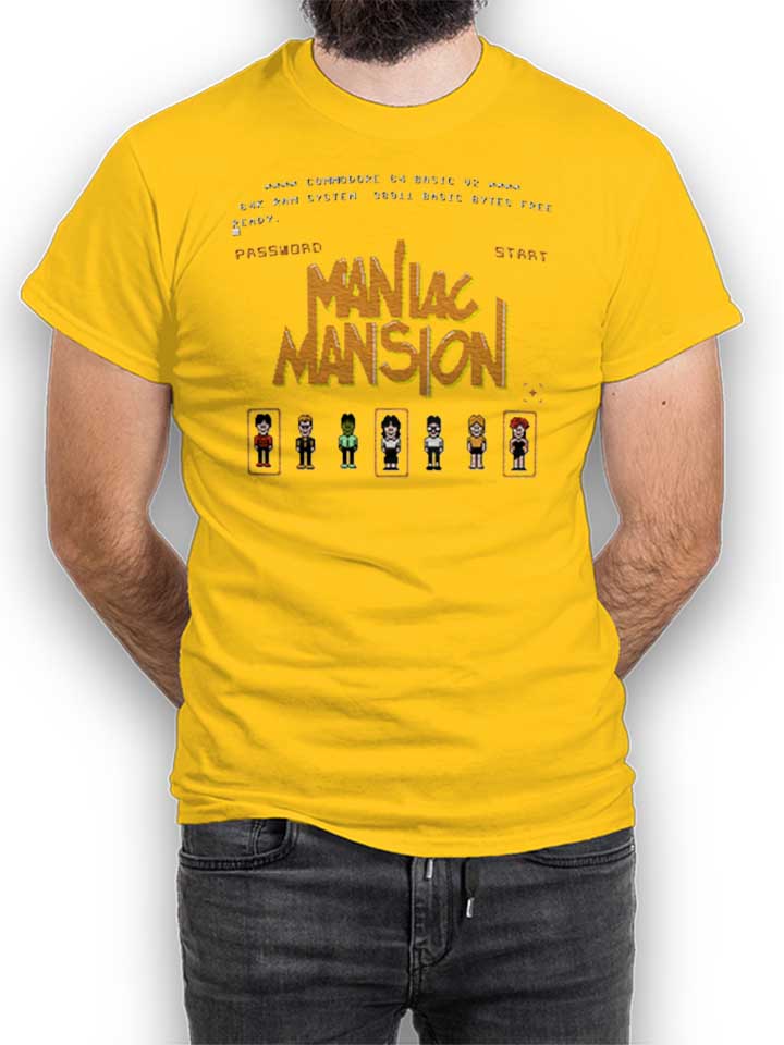 maniac-mansion-t-shirt gelb 1