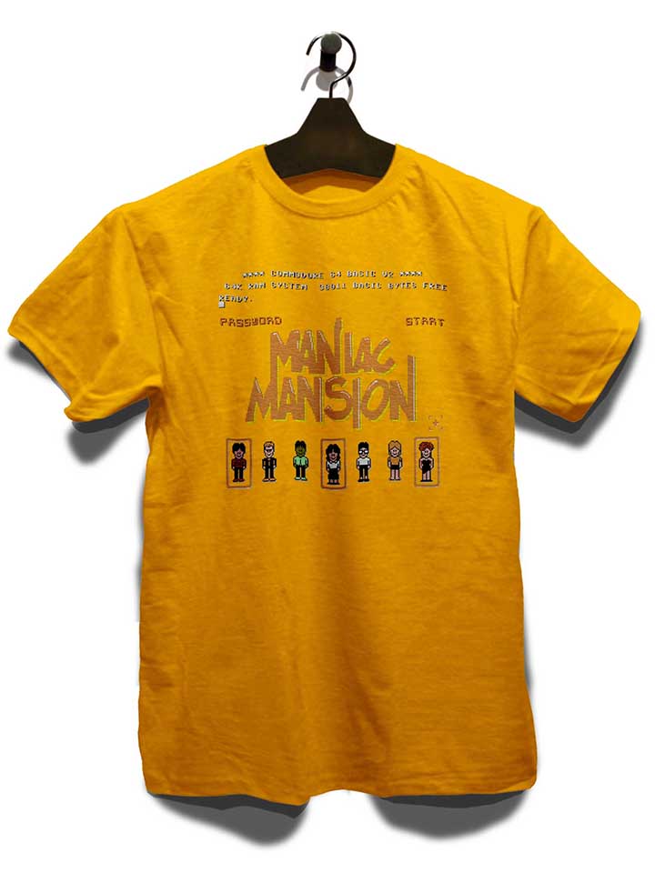 maniac-mansion-t-shirt gelb 3