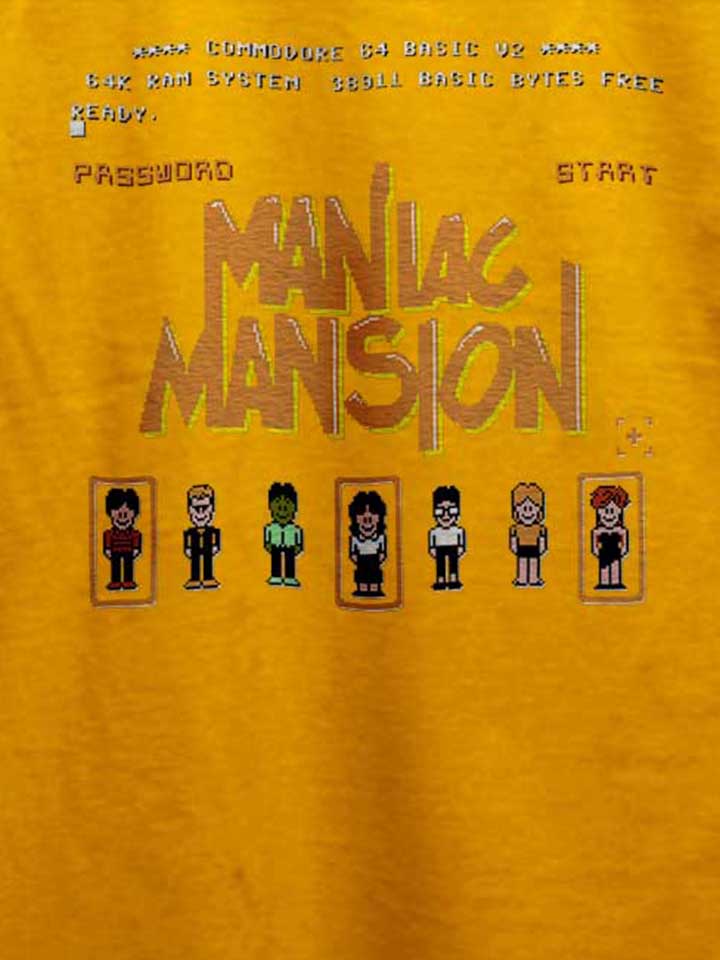 maniac-mansion-t-shirt gelb 4