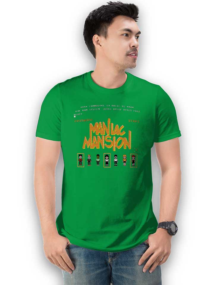 maniac-mansion-t-shirt gruen 2