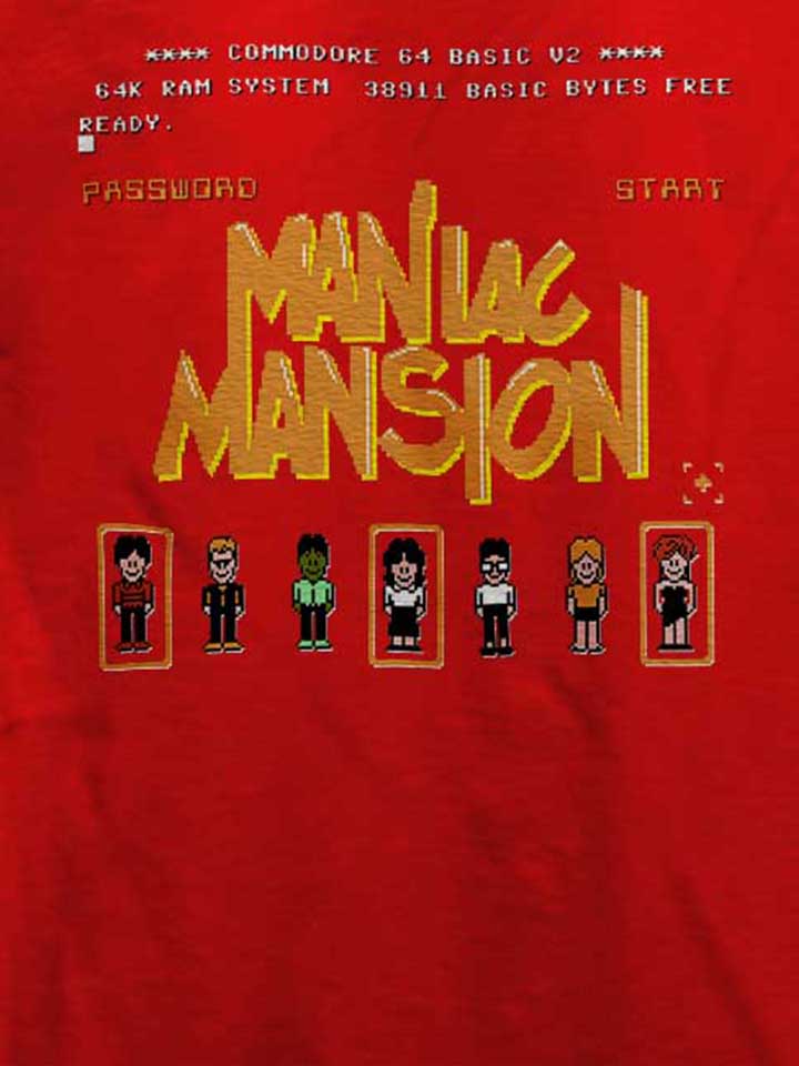 maniac-mansion-t-shirt rot 4