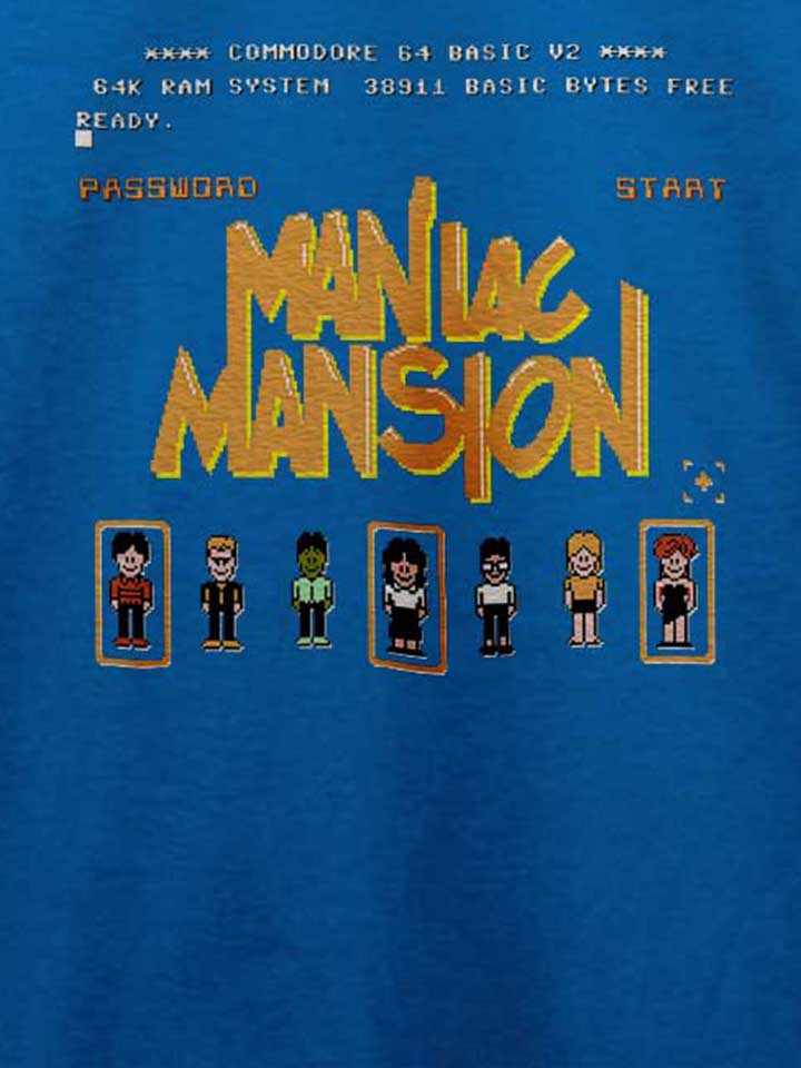 maniac-mansion-t-shirt royal 4
