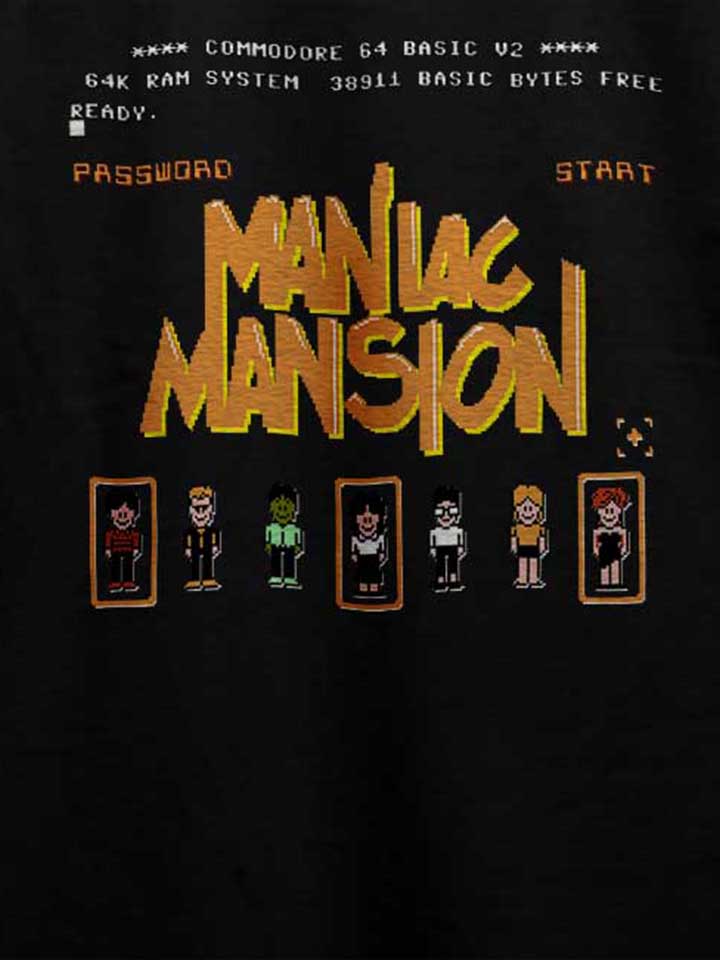 maniac-mansion-t-shirt schwarz 4