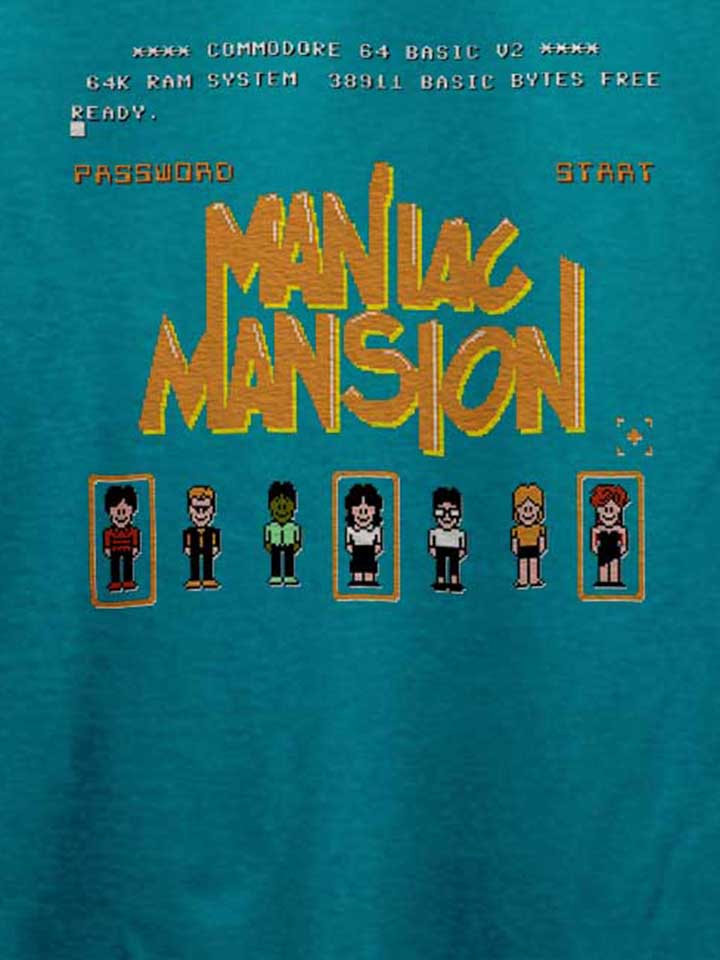 maniac-mansion-t-shirt tuerkis 4