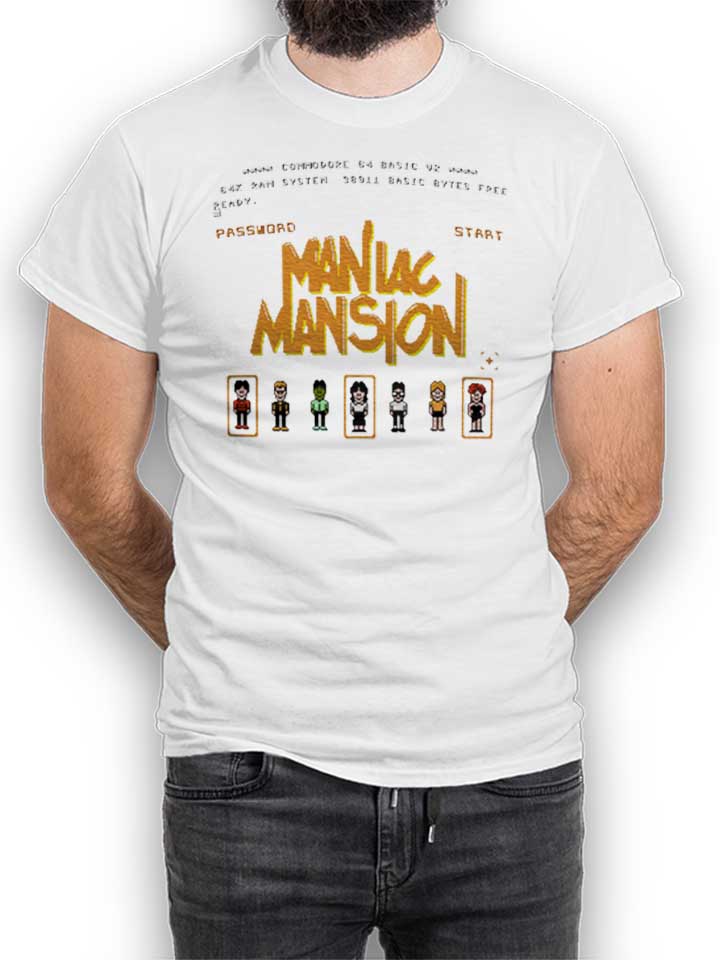maniac-mansion-t-shirt weiss 1