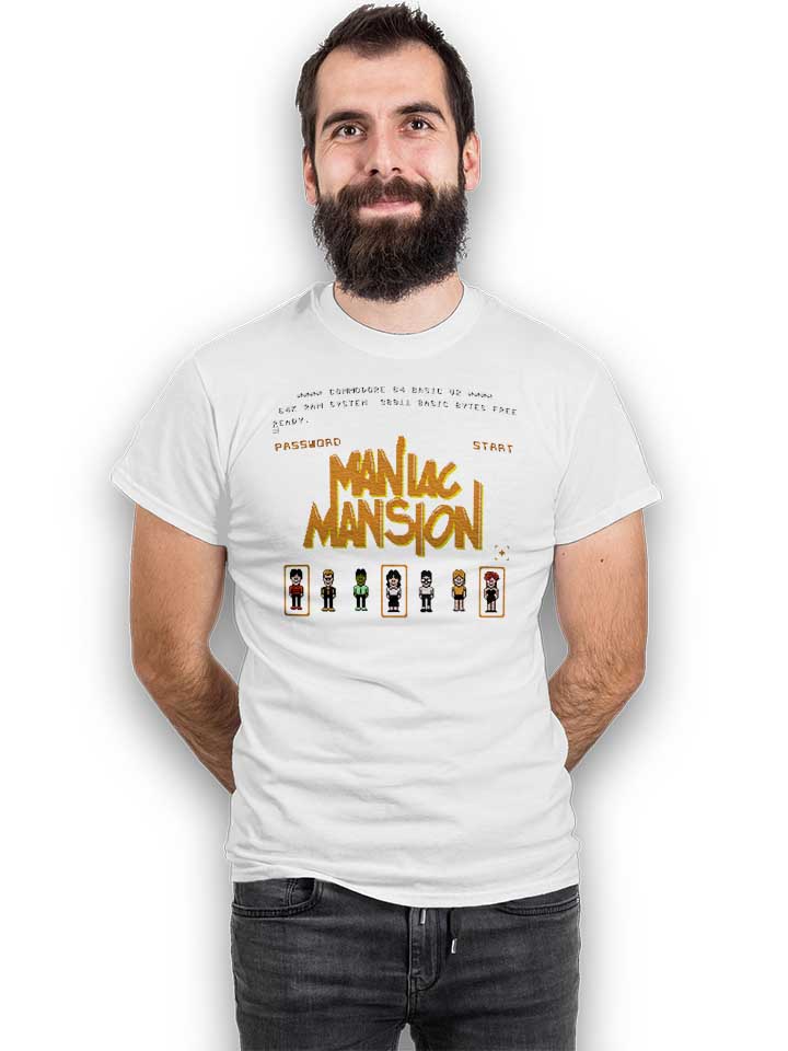 maniac-mansion-t-shirt weiss 2
