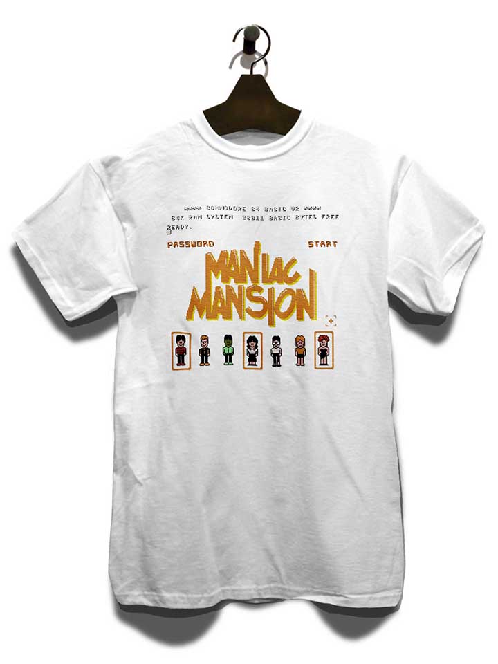 maniac-mansion-t-shirt weiss 3