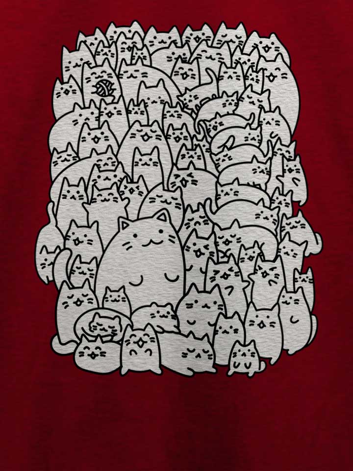 many-cats-02-t-shirt bordeaux 4