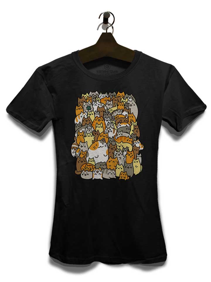 many-cats-damen-t-shirt schwarz 3