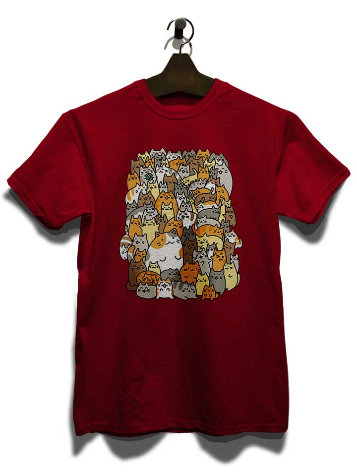 many-cats-t-shirt bordeaux 3