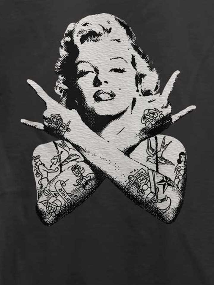 marilyn-monroe-pin-up-tattoo-t-shirt dunkelgrau 4
