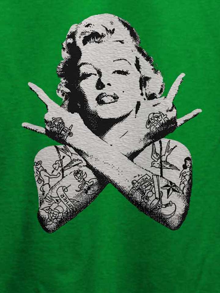 marilyn-monroe-pin-up-tattoo-t-shirt gruen 4