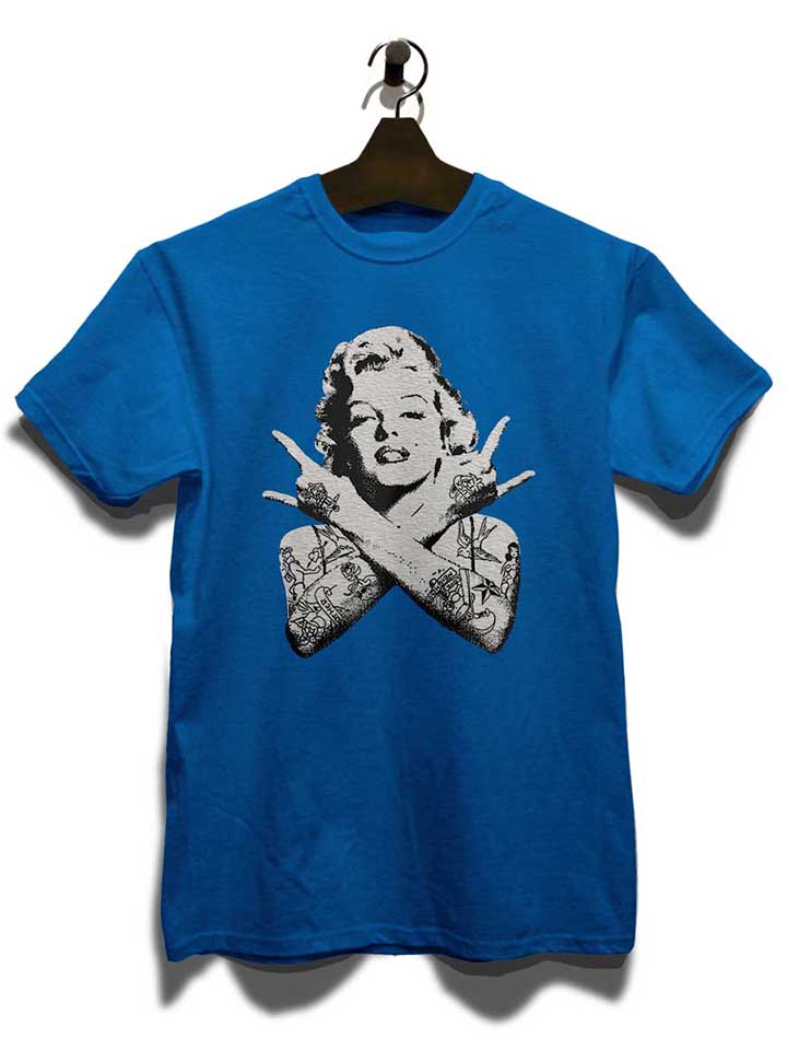 marilyn-monroe-pin-up-tattoo-t-shirt royal 3